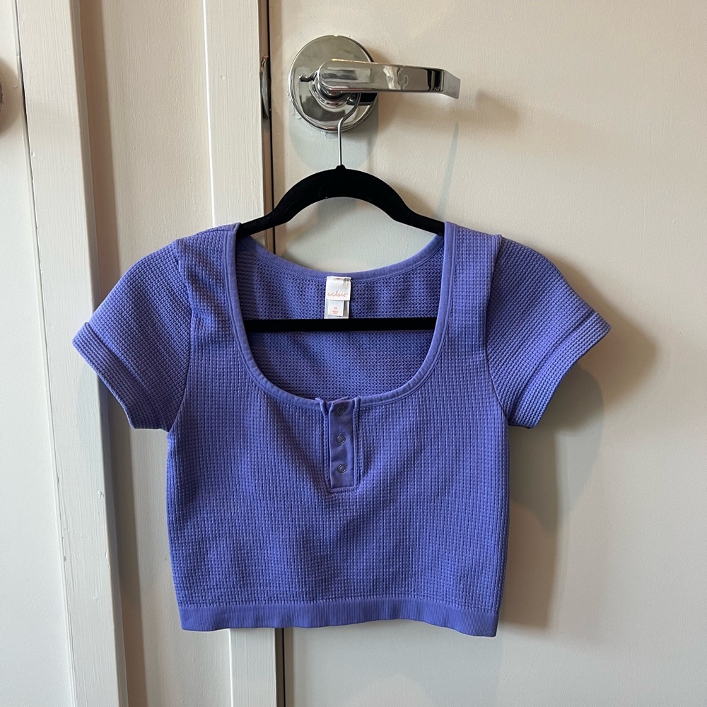 Colsie Lavender Textured Top